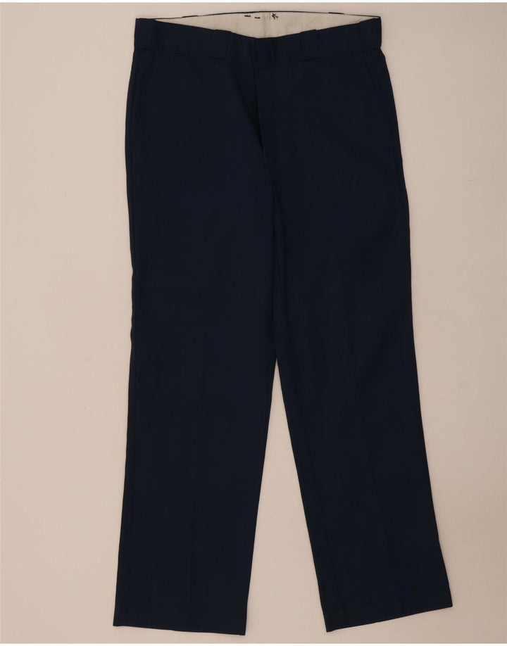 Męskie proste spodnie chino Dickies W34 L31 granatowy poliester