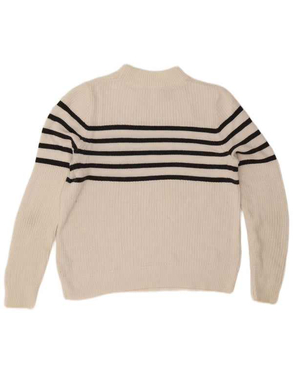 Damski sweter z golfem MINT VELVET UK 10 w małe białe paski