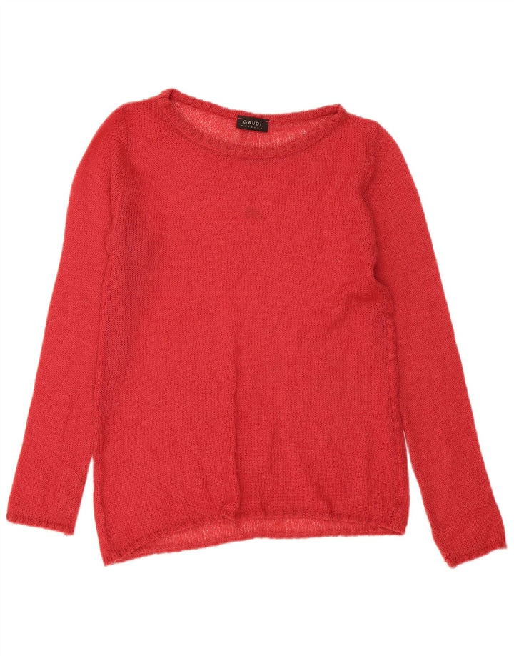Sweter damski Gaudi z dekoltem w łódkę UK 14, średni czerwony