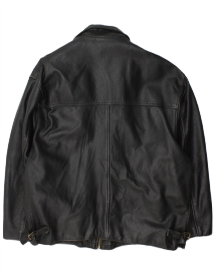Vintage męska skórzana kurtka UK 42 XL czarna