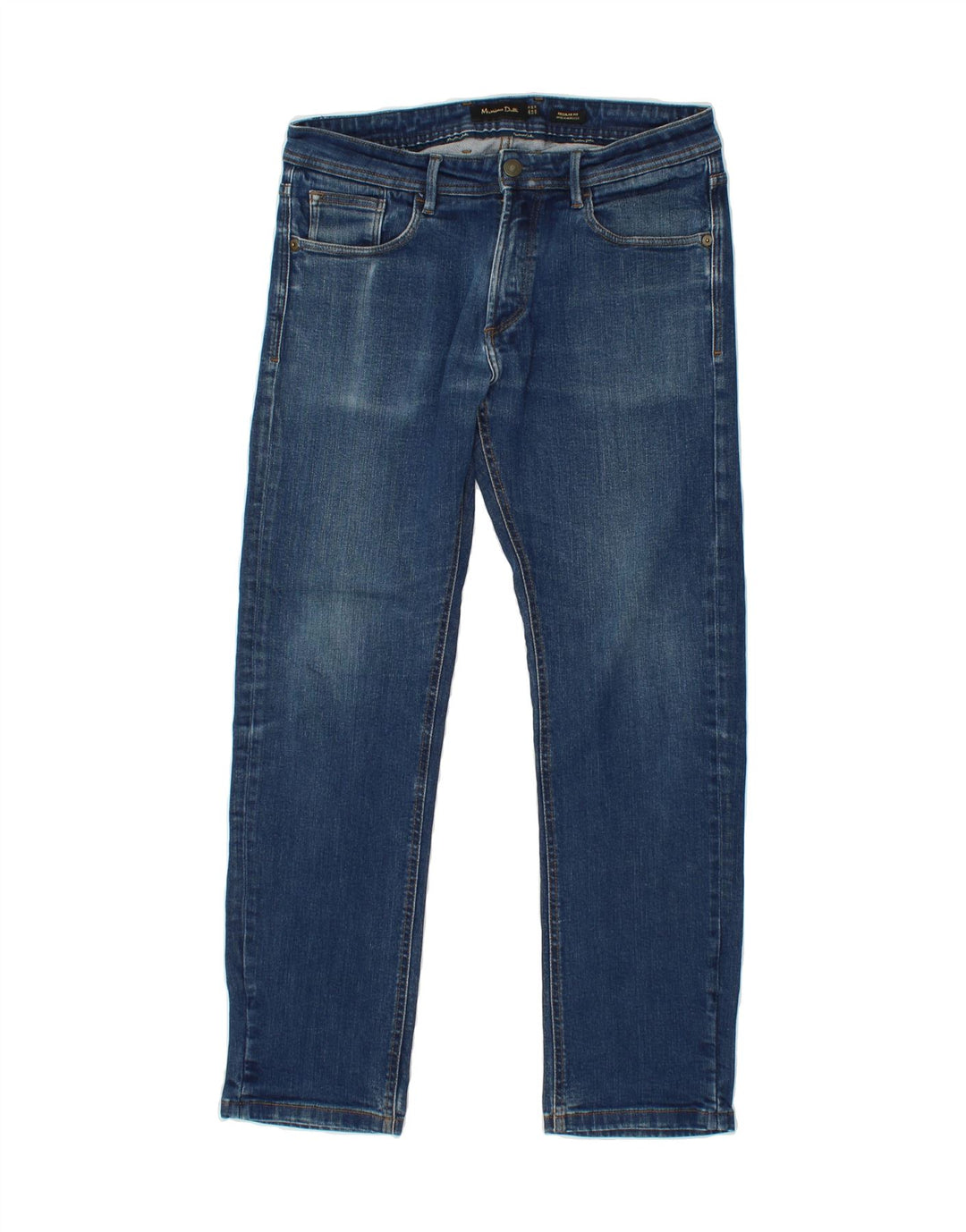MASSIMO DUTTI Womens Regular Fit Straight Jeans W31 L28  Blue Cotton Vintage Massimo Dutti and Second-Hand Massimo Dutti from Messina Hembry 