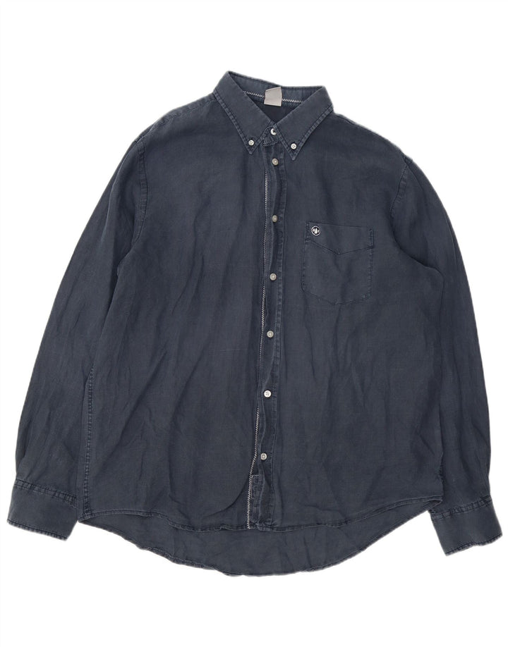 Koszula męska Sailmakers Murphy & Nye 2XL, granatowa, lniana