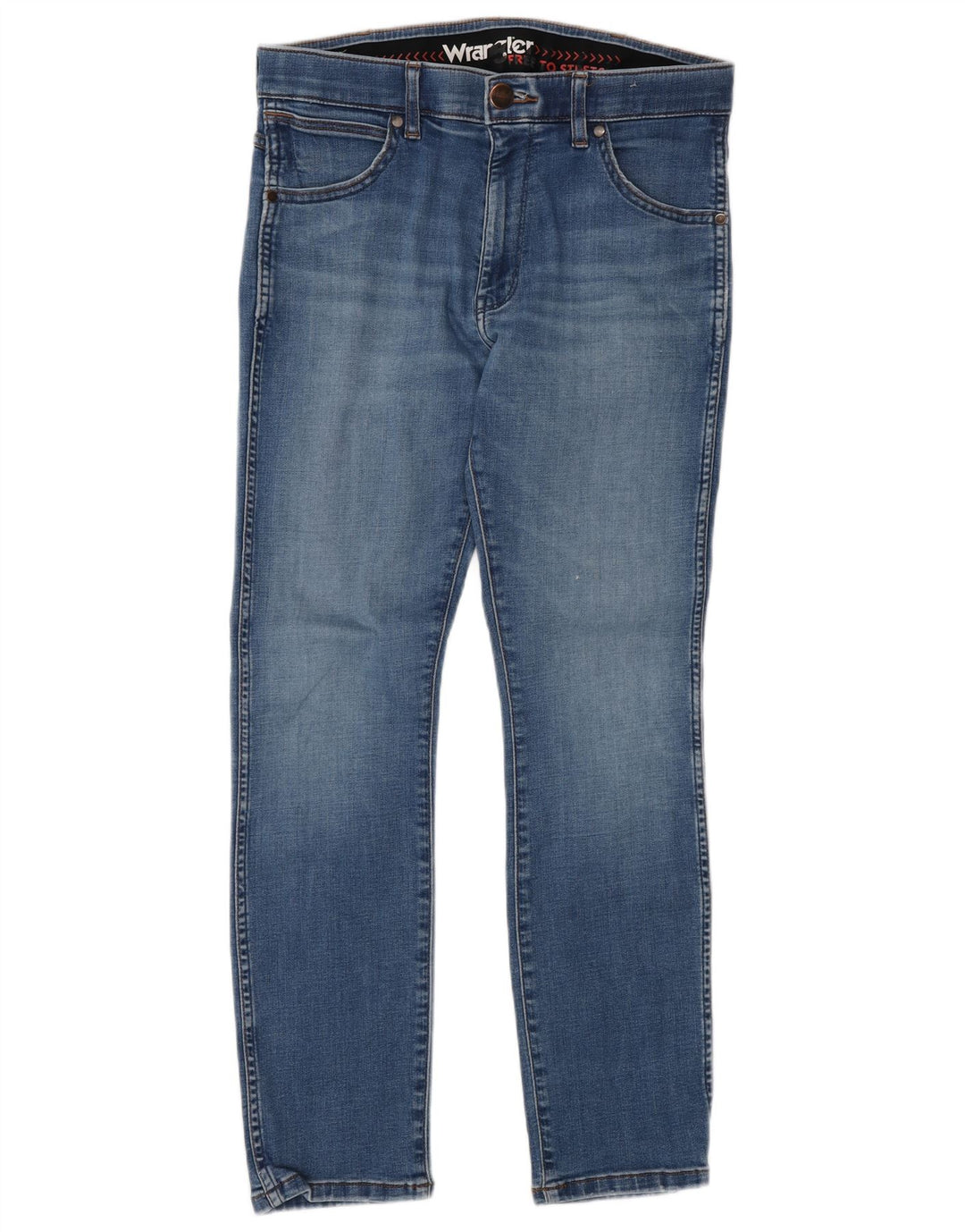 Wrangler Męskie Larston Slim Jeans W30 L30 Niebieskie bawełniane