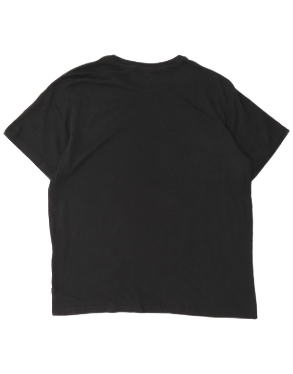 Męski T-shirt z grafiką Levi's, duży, czarny, bawełniany