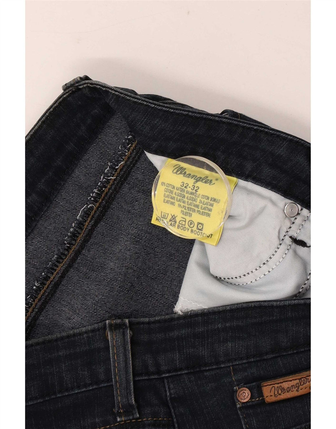 Damskie jeansy Bootcut Wrangler W32 L32 Granatowe, bawełniane