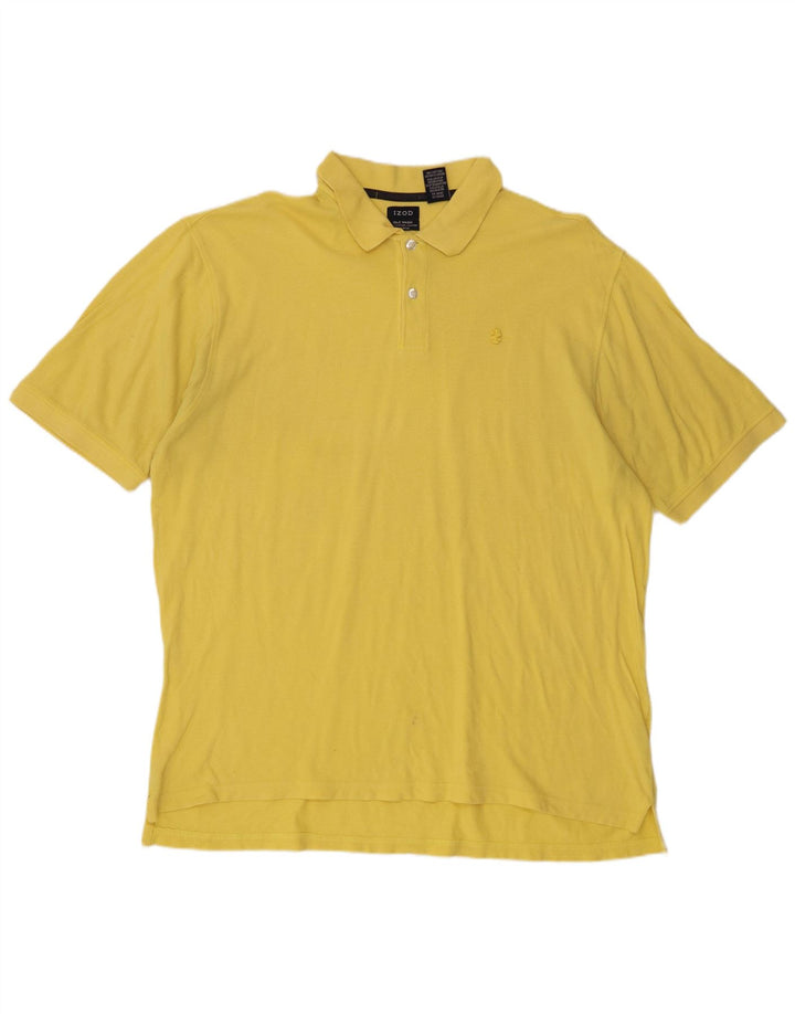 Męska koszulka polo Izod XL, żółta, bawełniana