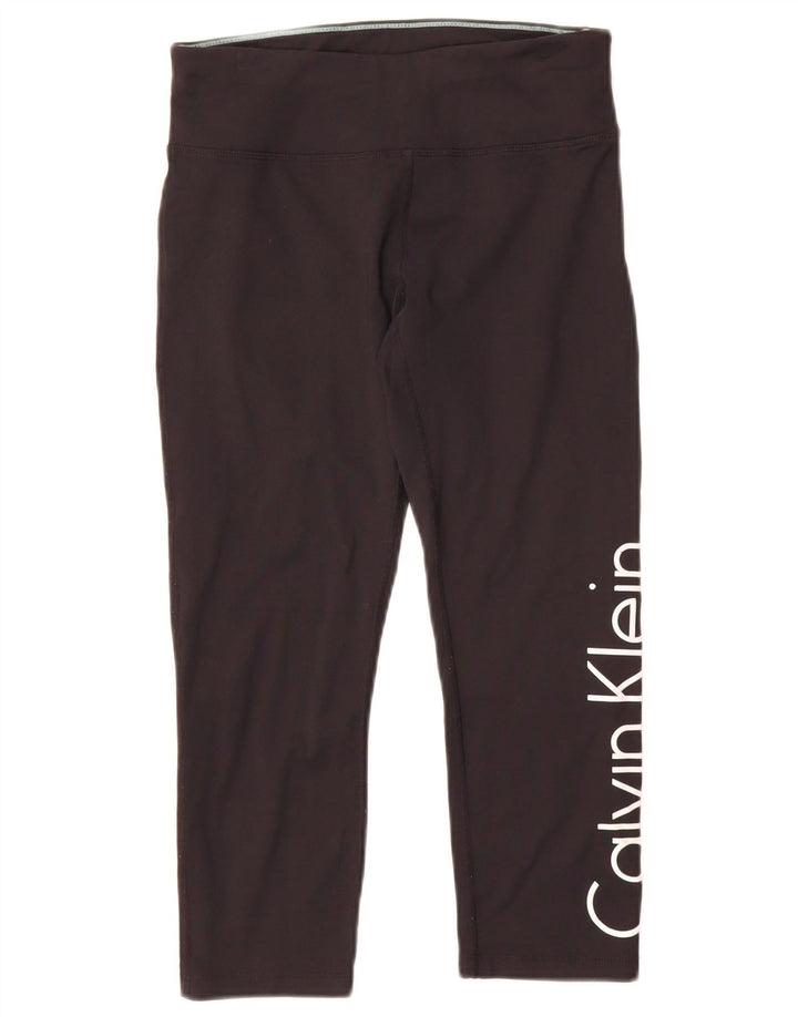 Damskie legginsy Calvin Klein Graphic UK 10 Small, czarny nylon
