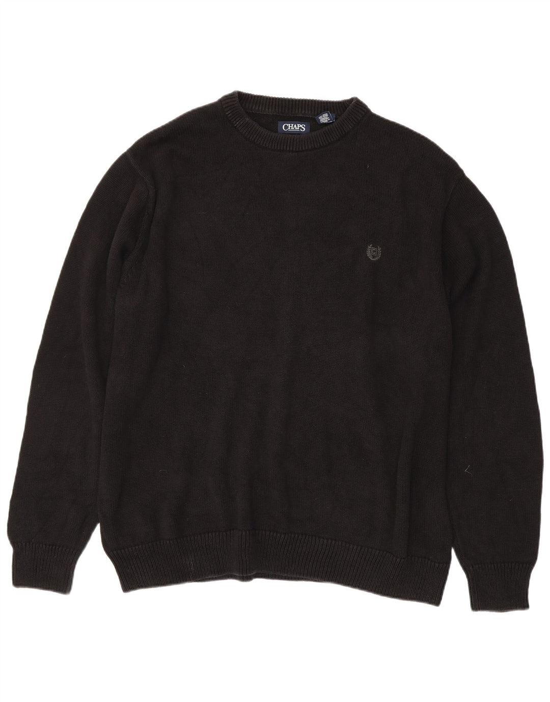 Męski sweter CHAPS z wysokim dekoltem, 3XL, czarny, bawełniany