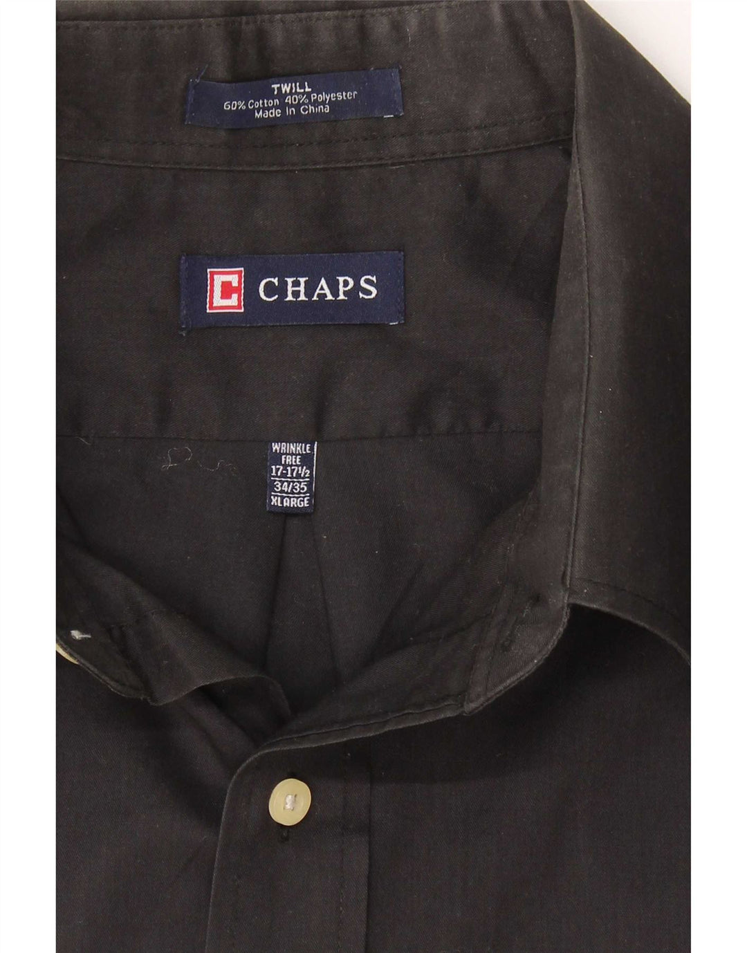 Koszula męska Chaps, rozmiar 17 1/2 XL, czarna bawełna