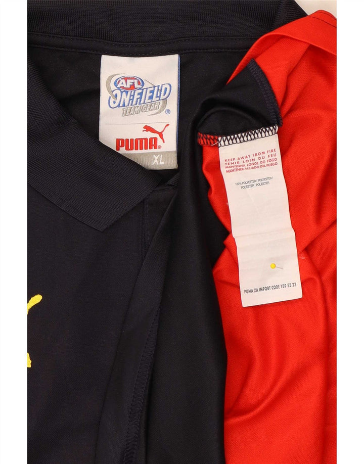 Męska koszulka polo Puma XL, granatowa, poliester z blokami kolorów