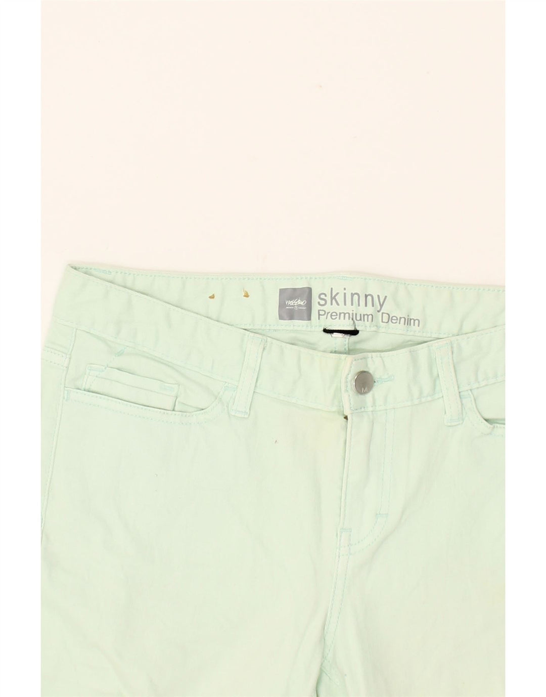MOSSIMO Womens Skinny Jeans W34 L29 Green Cotton Vintage Mossimo and Second-Hand Mossimo from Messina Hembry 