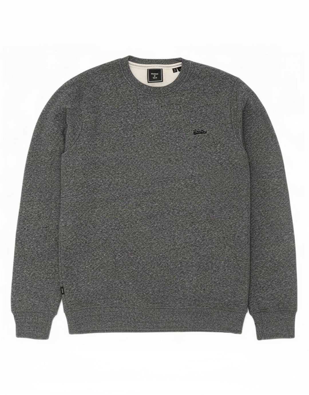 Męski sweter Superdry, duży, szary, z bawełny w cętki