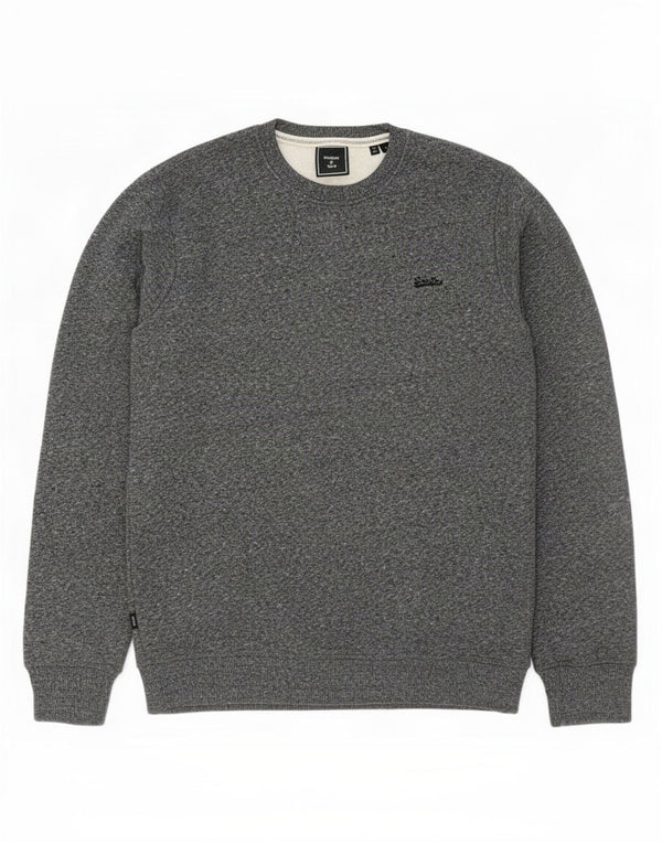 Męski sweter Superdry, duży, szary, z bawełny w cętki