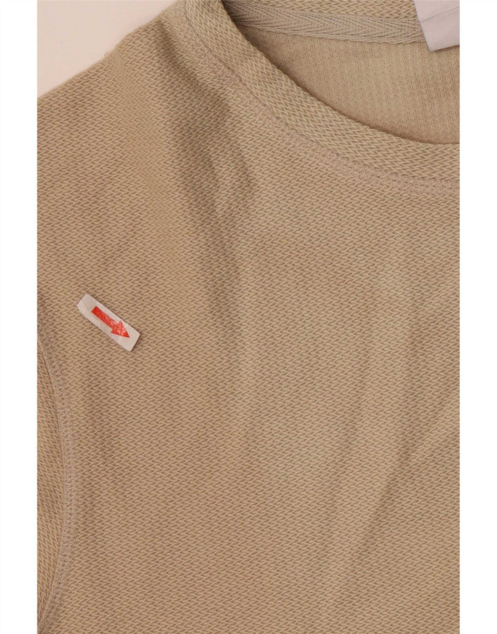 T-shirt męski Zara Top, średnio beżowy, bawełniany
