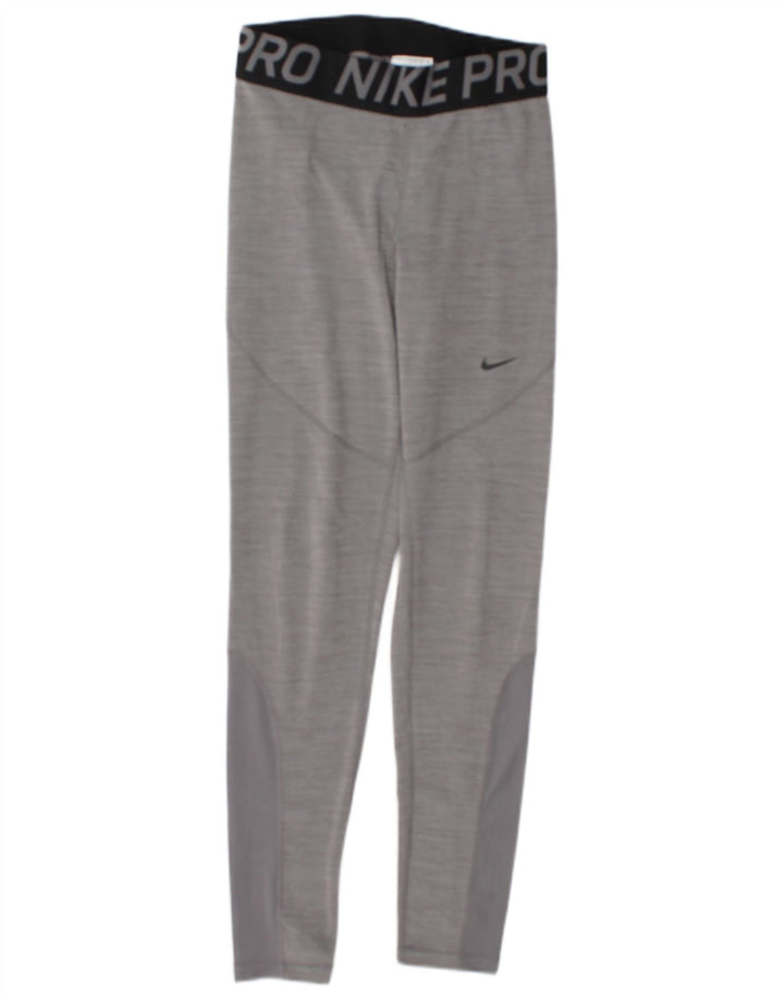 Damskie legginsy Nike Dri Fit Graphic UK 12 w kolorze średnioszarym