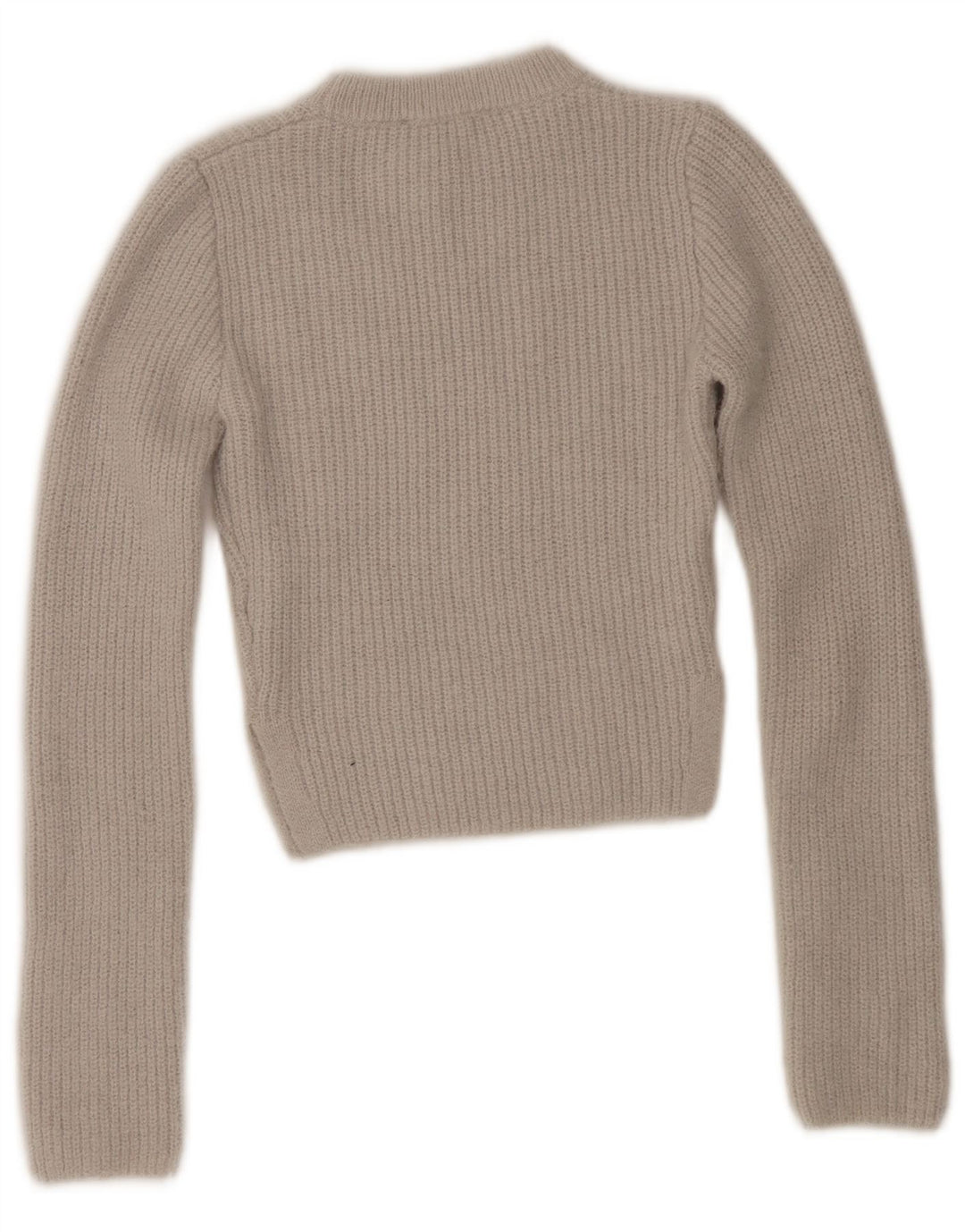 Damski sweter Zara z okrągłym dekoltem, UK 12, średni szary poliester