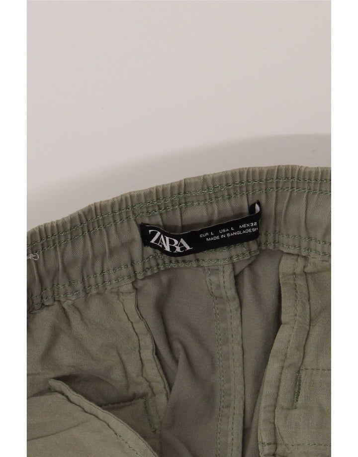 Męskie spodenki chino Zara, duże, W32, khaki
