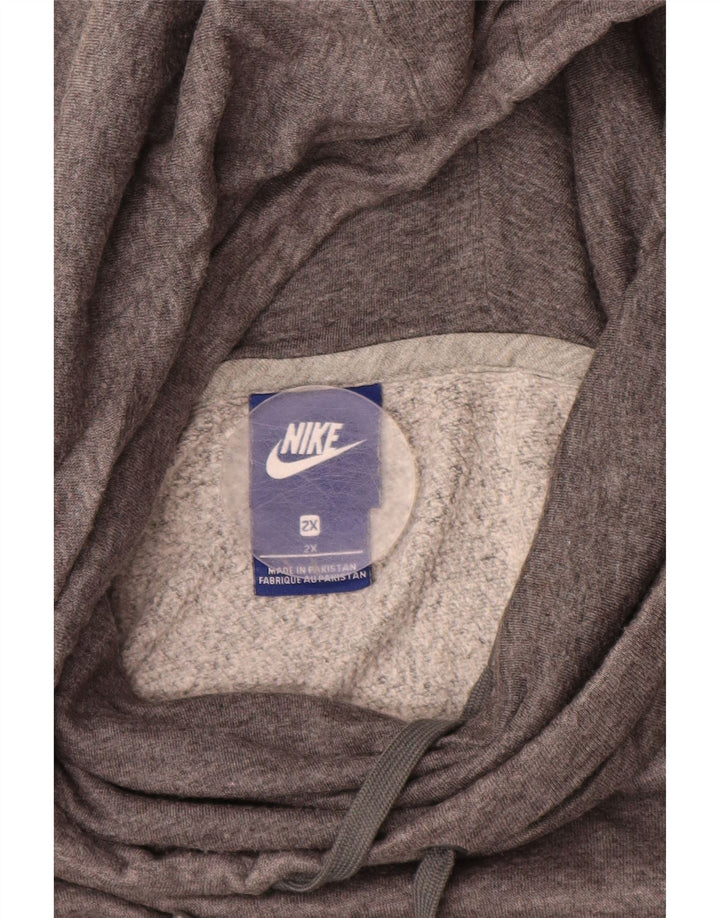 Męski sweter z kapturem NIKE 2XL, szary, bawełniany