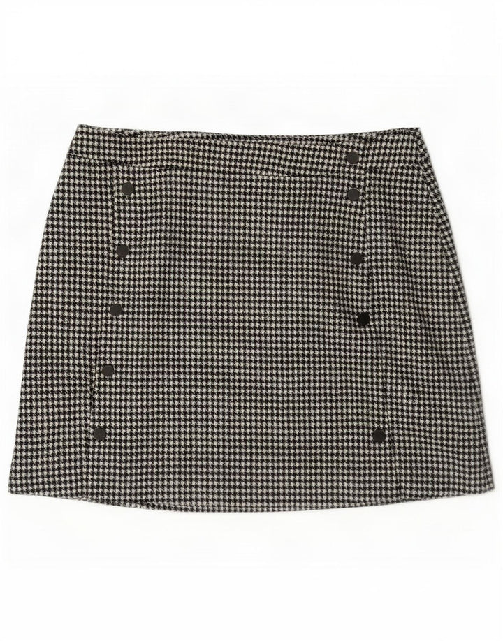 Damska spódniczka mini Phase Eight UK 18 XL W38 Czarny poliester w pepitkę