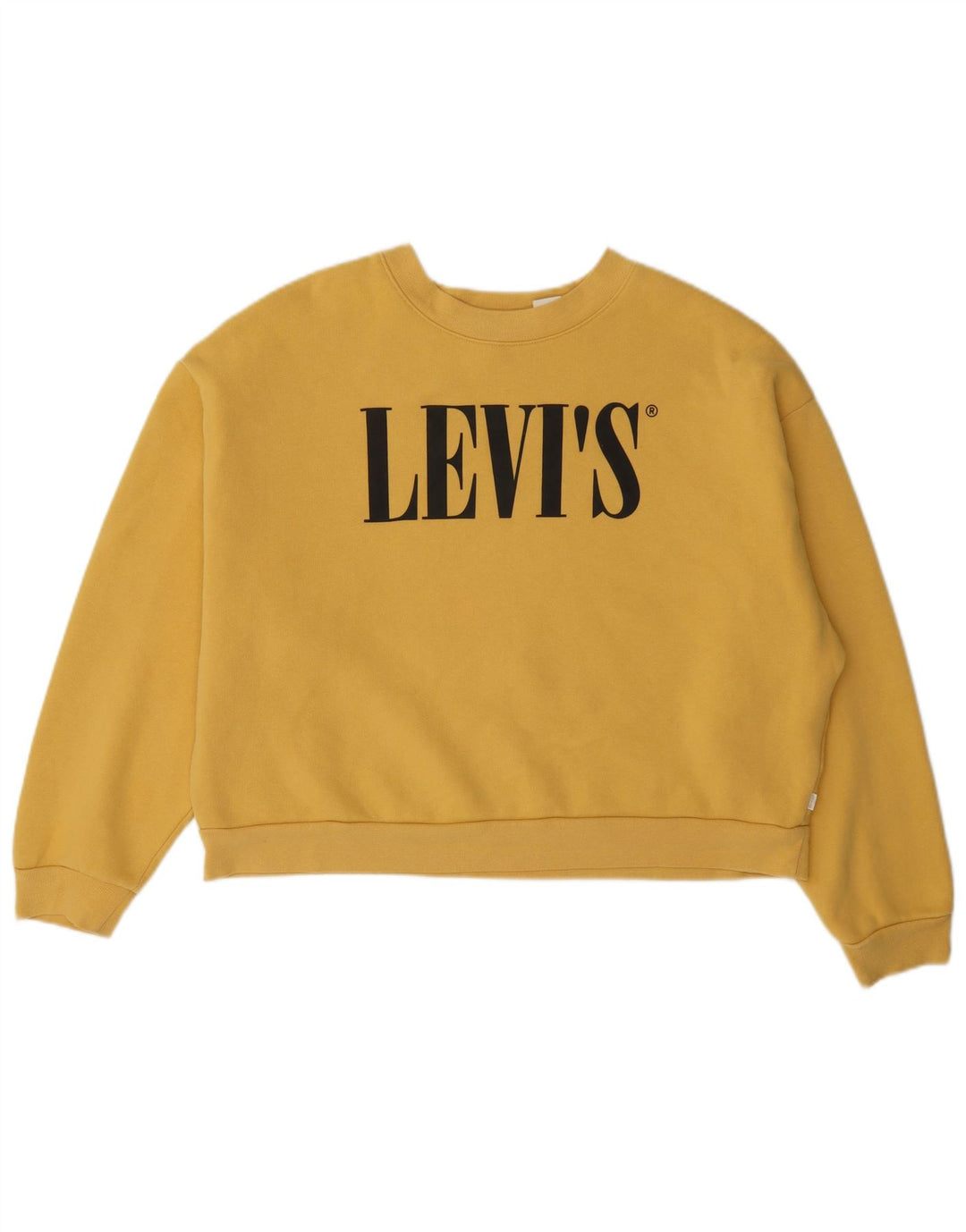 Damska bluza Levi's Oversize Crop Graphic Jumper UK 14 Średni żółty