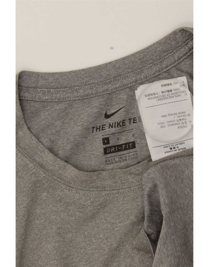 Męski T-shirt Nike Dri Fit, duży, szary, poliestrowy