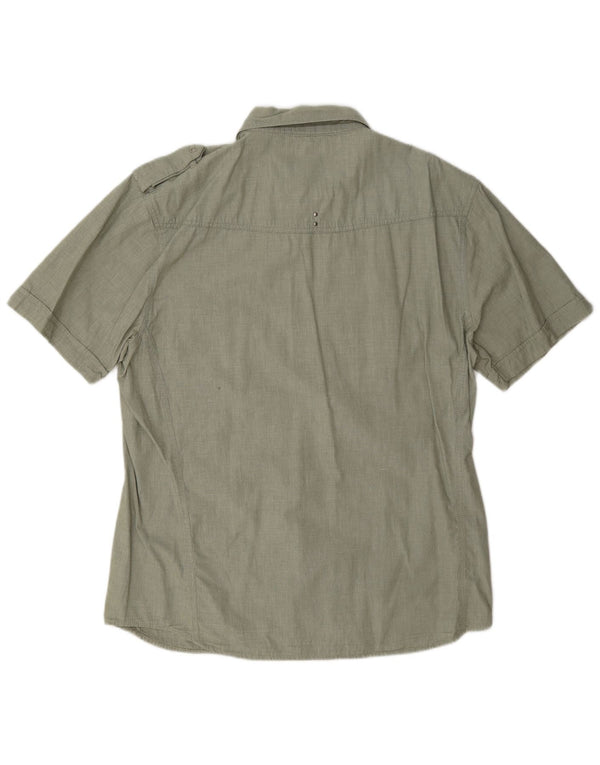 Męska koszula wojskowa Wrangler Greensboro z krótkim rękawem, 2XL, bawełna khaki