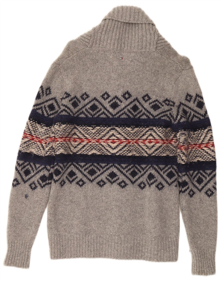 TOMMY HILFIGER Sweter chłopięcy kardigan 15-16 lat szary Fair Isle