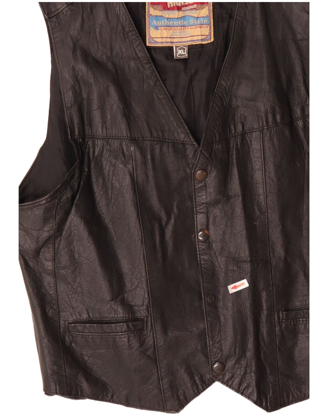 Męska kamizelka skórzana Akaso XL w kolorze czarnym