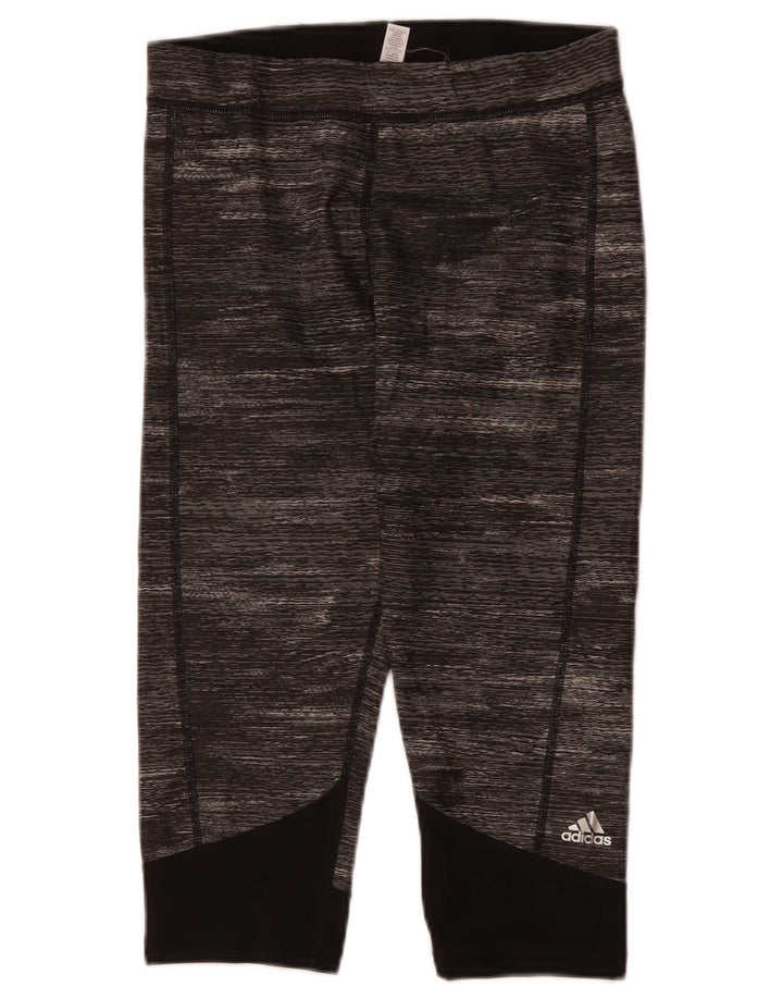 Damskie legginsy ADIDAS Climalite Capri UK 12/14 w kolorze średnioszarym