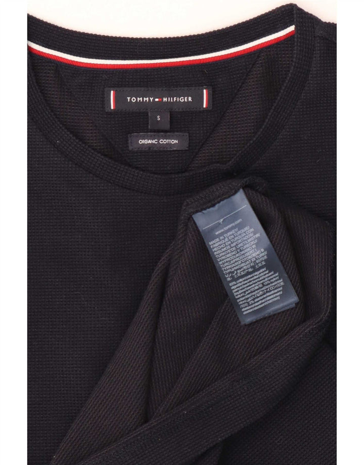 Męski top Tommy Hilfiger z długim rękawem, mały, granatowy, bawełniany
