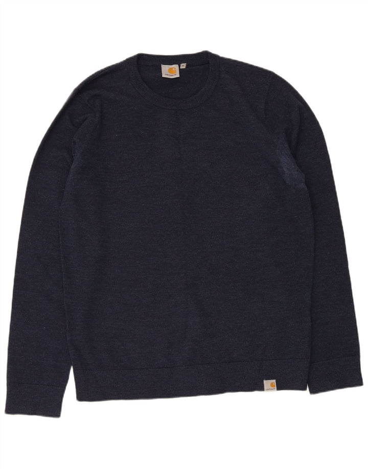 Sweter męski Carhartt z okrągłym dekoltem, średni granatowy
