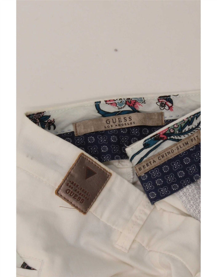 Spodnie Guess Damskie Berta Slim Fit Chino W34 L29 Białe
