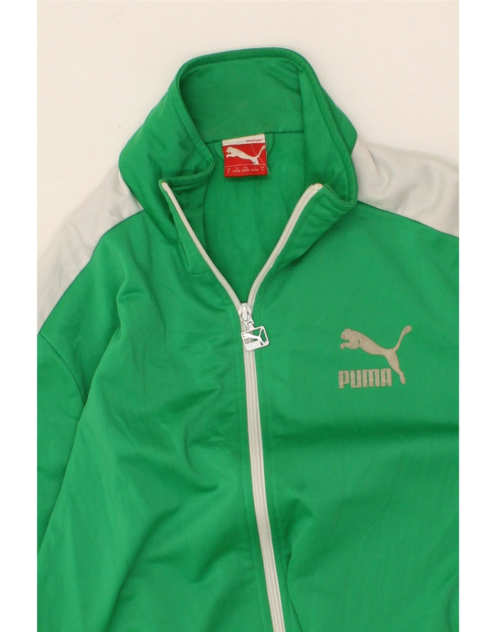 Męska kurtka dresowa PUMA, duża, zielona, poliester