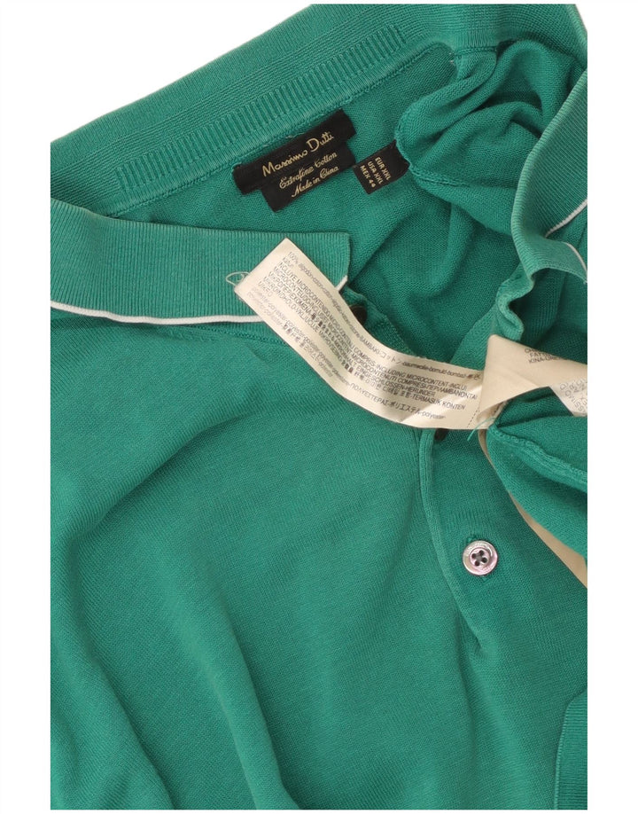 Męska koszulka polo Massimo Dutti 2XL, zielona bawełna