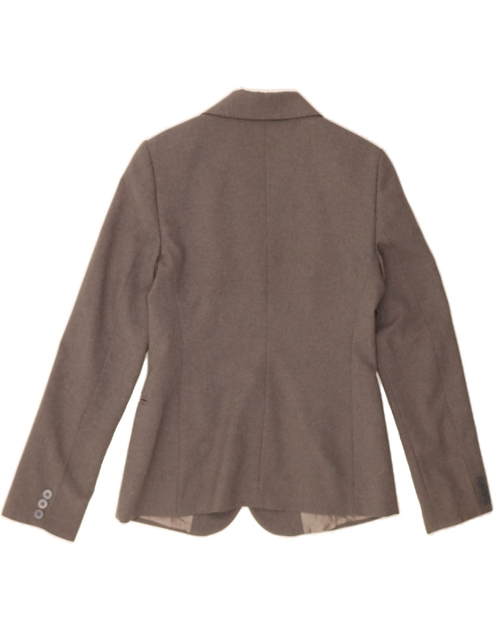 BENETTON Womens 3 Button Blazer Jacket IT 42 Medium Grey Polyester Vintage Benetton and Second-Hand Benetton from Messina Hembry 