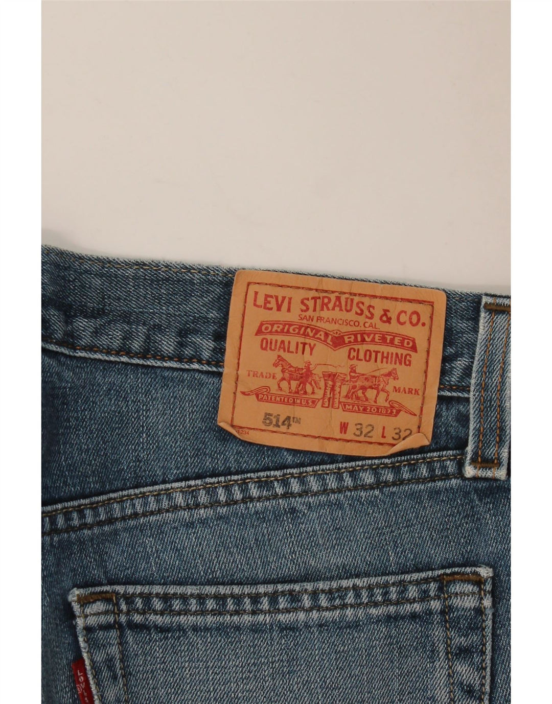 Męskie jeansy LEVI'S 514 Slim Straight W32 L32 Niebieskie bawełniane