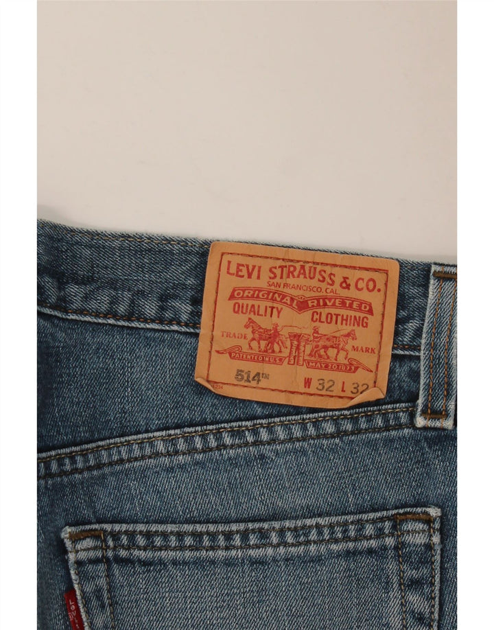 Męskie jeansy LEVI'S 514 Slim Straight W32 L32 Niebieskie bawełniane