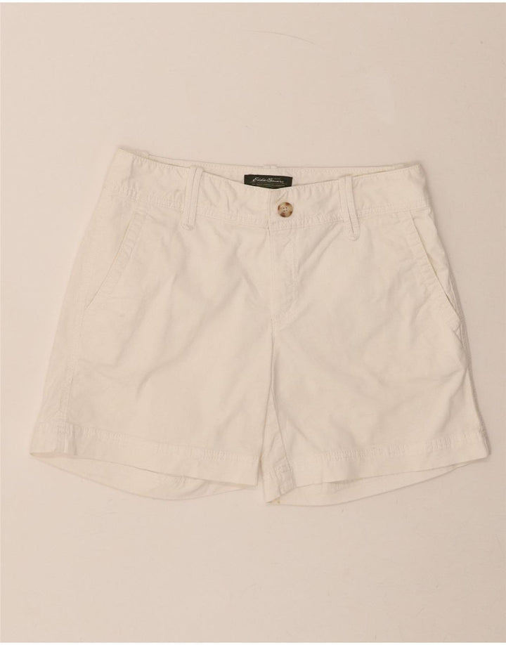 EDDIE BAUER Womens Chino Shorts US 4 Small W30  White Cotton Vintage Eddie Bauer and Second-Hand Eddie Bauer from Messina Hembry 