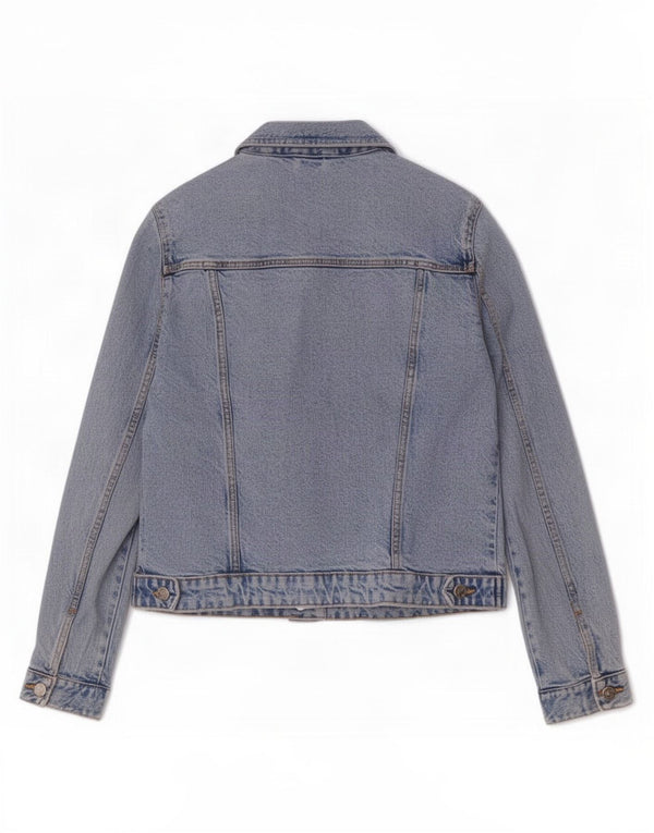 Zara Womens Denim Jacket UK 14 Large Blue