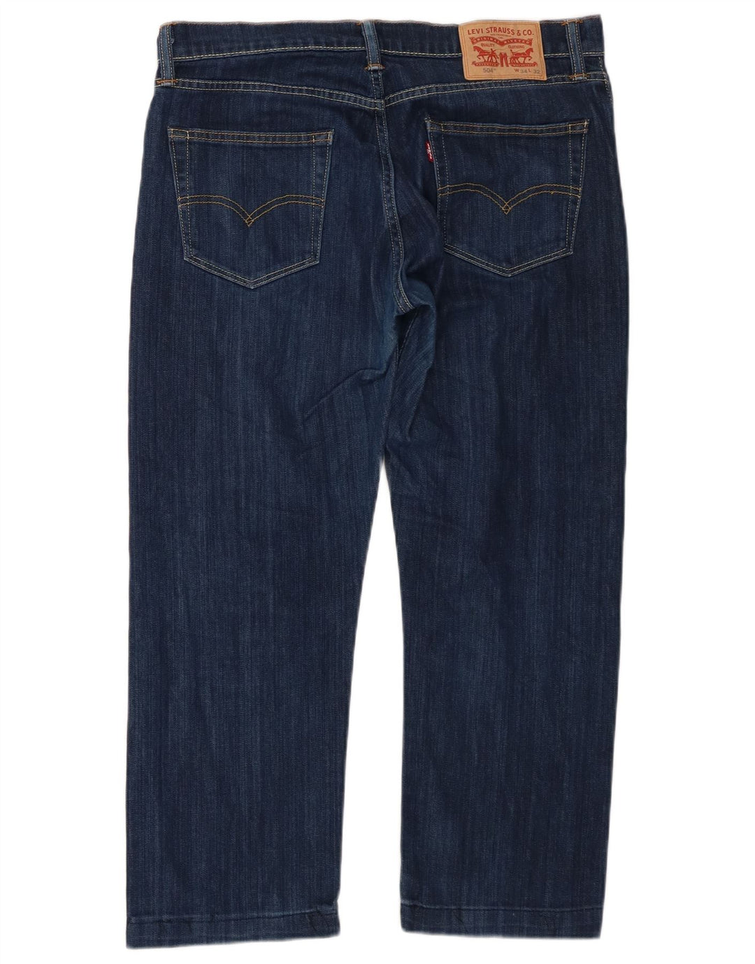 Męskie jeansy Levi's 504 Cropped W34 L25 Granatowa bawełna