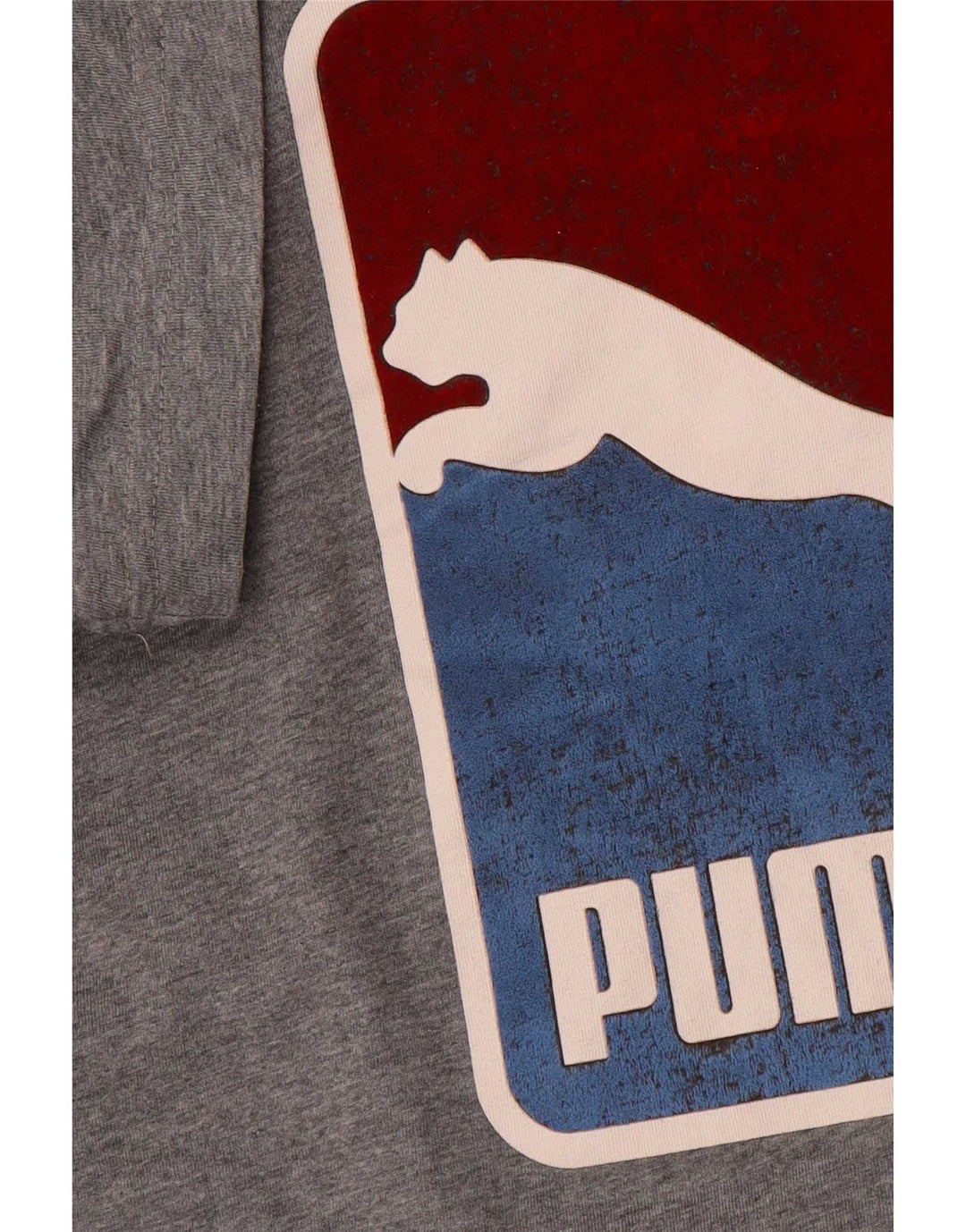 Męska koszulka z grafiką Puma, duża, szara
