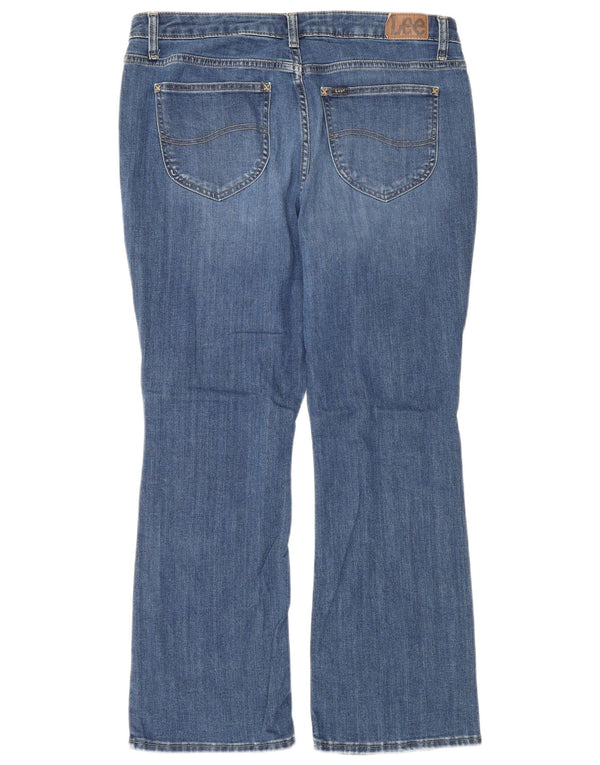 Damskie jeansy Lee Petite Mid Rise o regularnym kroju Bootcut US 16 XL W34 L30 Niebieskie