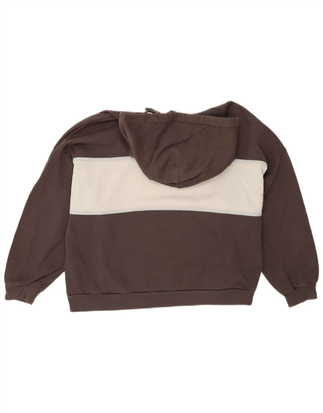LEVI'S Womens Oversized Hoodie Jumper UK 14 Medium Grey Colourblock