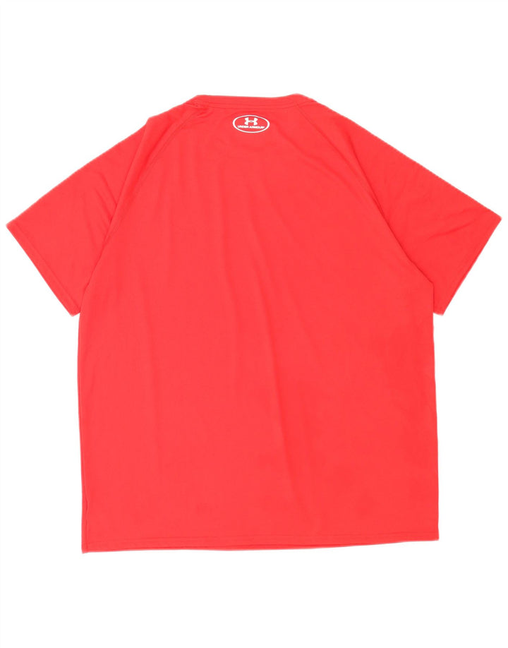 Męski t-shirt Under Armour Heat Gear, duży, czerwony, poliestrowy