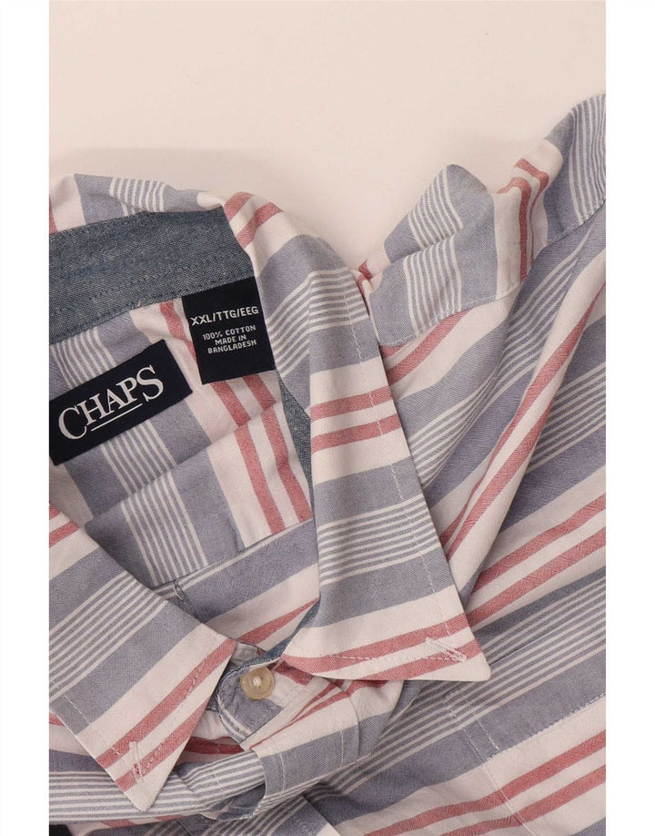 Męska koszula z krótkim rękawem Chaps 2XL, wielokolorowa, bawełniana w paski