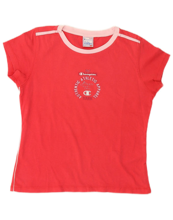 Damska koszulka Champion Crop Graphic Top UK 14, duży, różowy