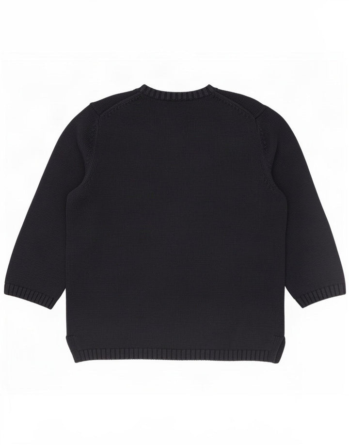 Chłopięcy sweter Lands End z dekoltem w łódkę, 10-11 lat, średni granatowy