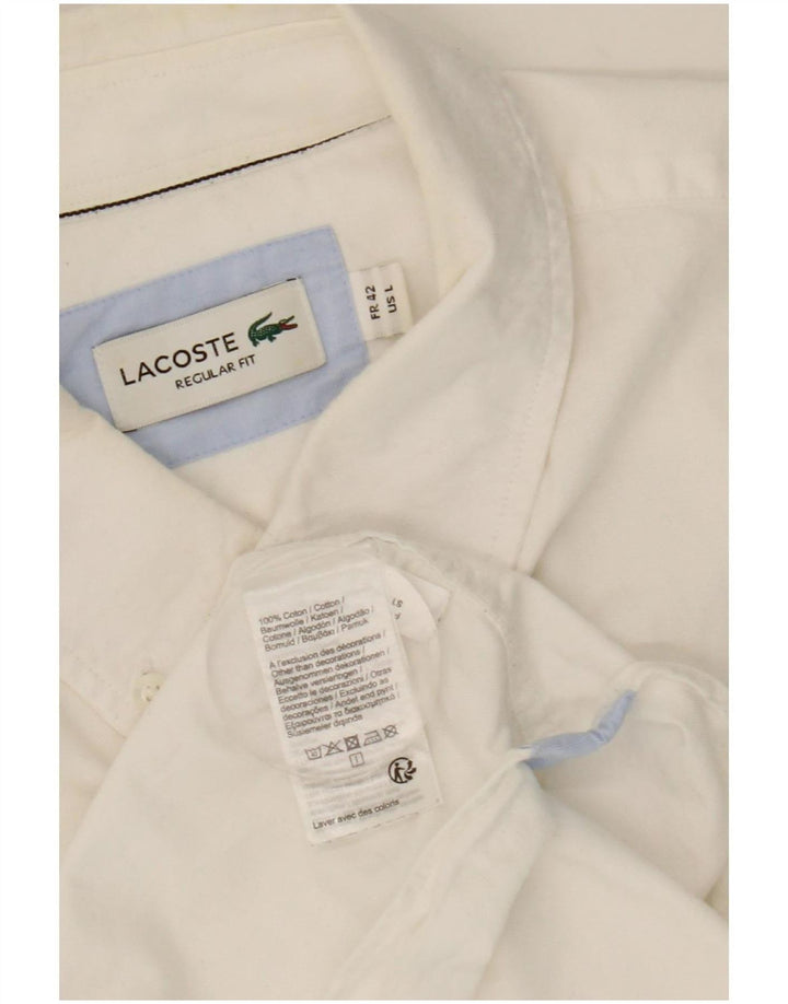 Koszula męska Lacoste rozmiar 42, duża, biała, bawełniana