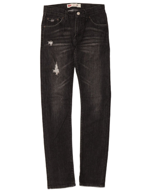 Levi's Boys 510 Obcisłe dżinsy rurki 11-12 lat W28 L29 Czarna bawełna