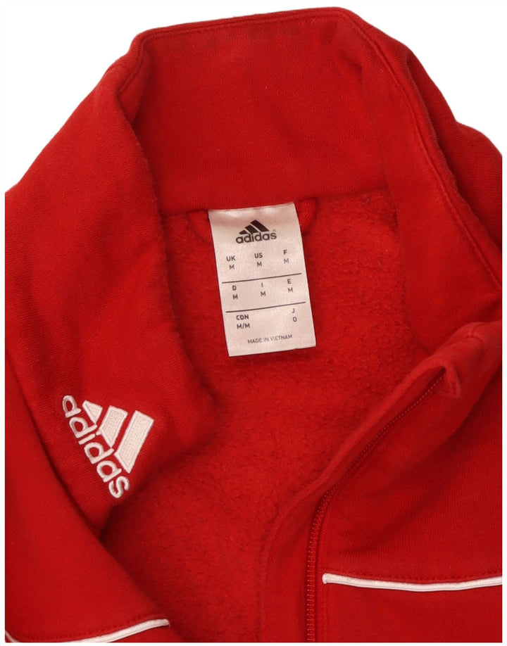 Męska bluza ADIDAS z zamkiem błyskawicznym, średnio czerwona